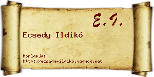 Ecsedy Ildikó névjegykártya