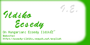 ildiko ecsedy business card